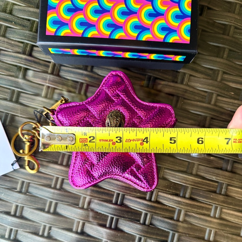NWT Chic Kurt Geiger Purple Star Coin Purse Charm - Picture 4 of 6